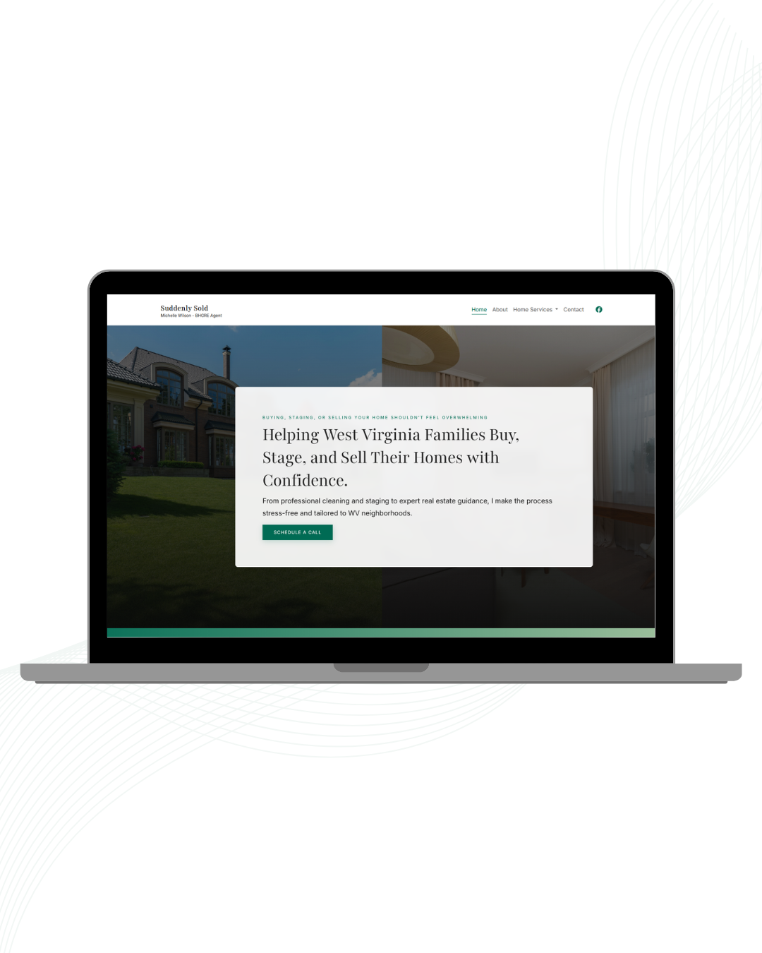 Screenshot of the Suddenly Sold website, a Charleston West Virginia real estate agency built by SpindleStack